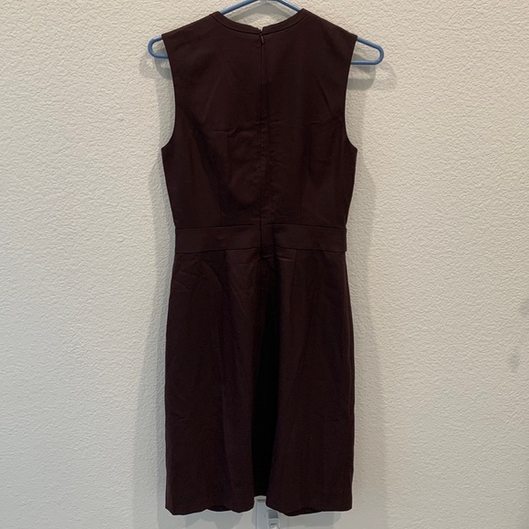 J.Crew Knotted Sheath Dress in Super 120s Wool Burgundy 2 - Picture 5 of 8